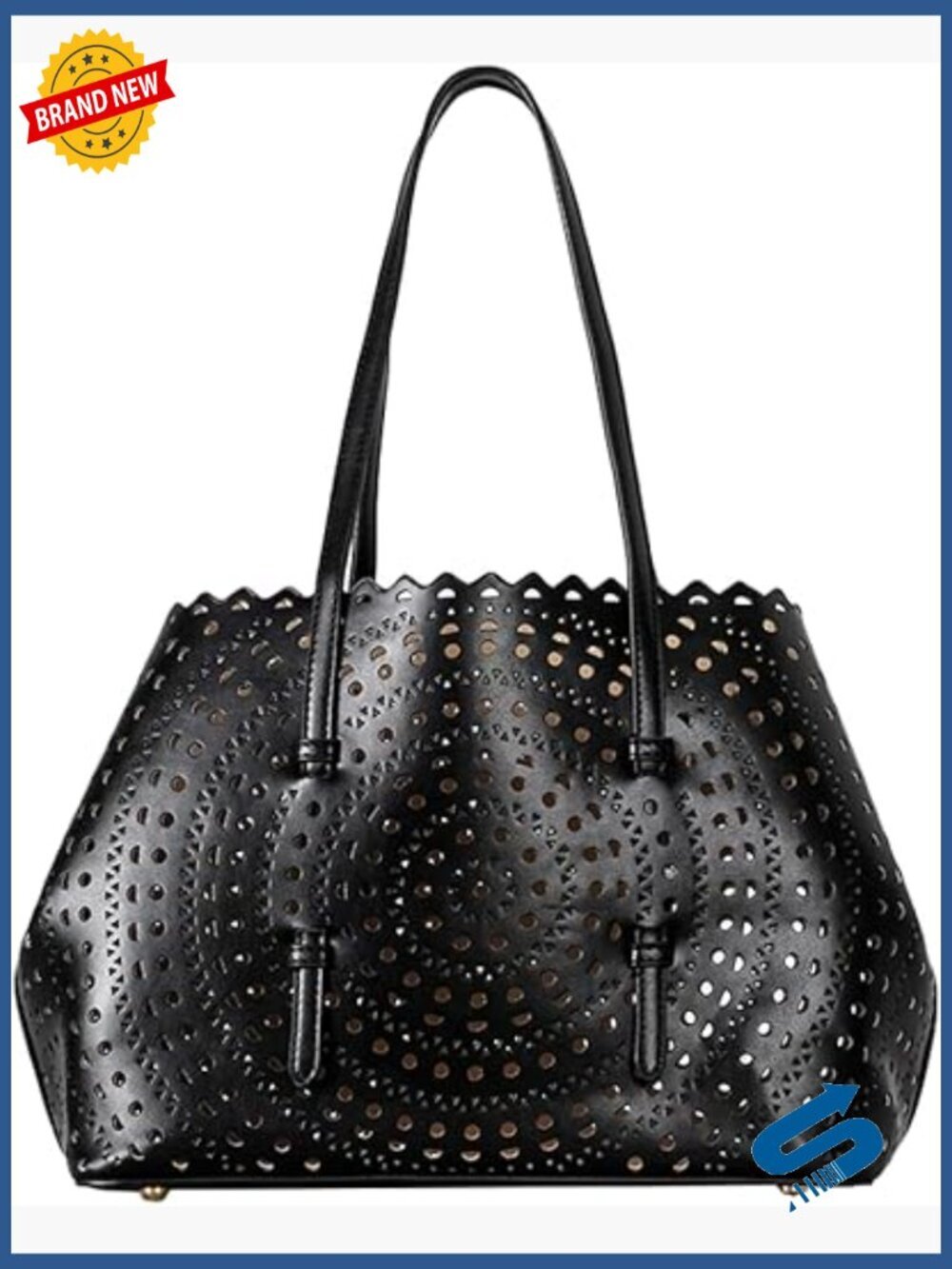 Vegan Leather Tote Bag Adjustable Strap Crossbody Shoulder Purse Bucket Handbag